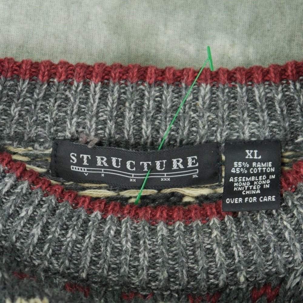 Structure Vintage Snowflake Pullover Ski Sweater … - image 7